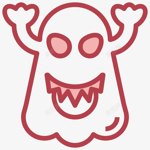 幽灵游乐园60红色svg_新图网 https://ixintu.com 幽灵 游乐园 红色