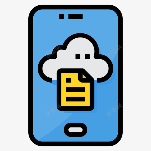 云计算智能手机技术8线性颜色svg_新图网 https://ixintu.com 云计算 智能 手机 技术 线性 颜色
