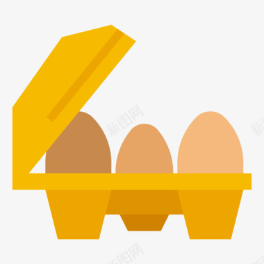 鸡蛋面包房149扁平图标