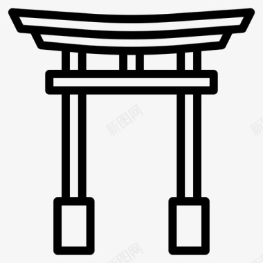 门日本寺庙图标