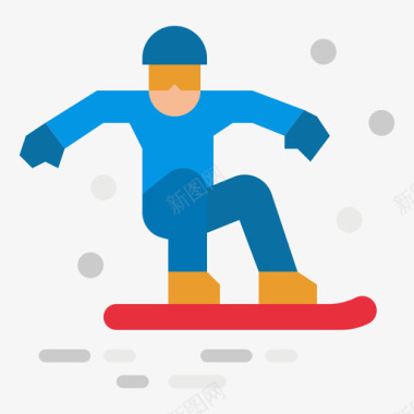 滑雪板xtreme5平坦图标