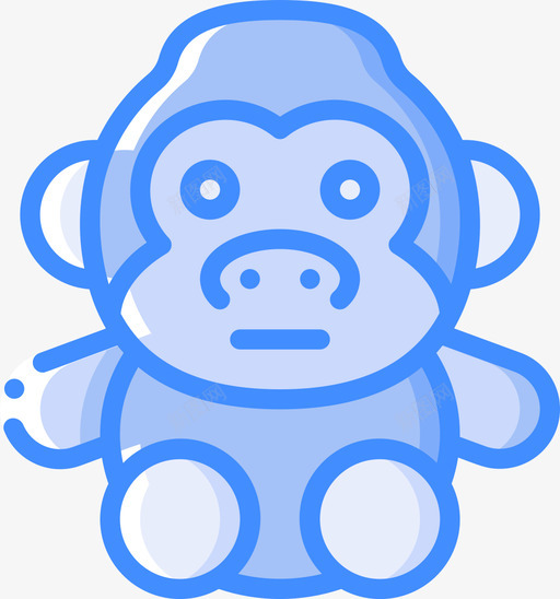 大猩猩软玩具3蓝色svg_新图网 https://ixintu.com 大猩猩 玩具 蓝色