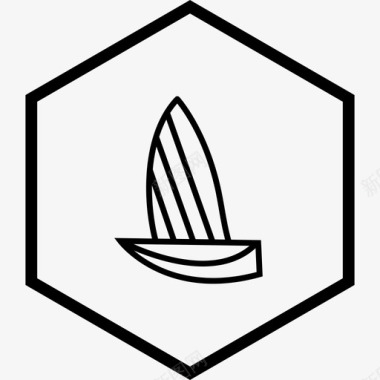 游艇船帆船图标
