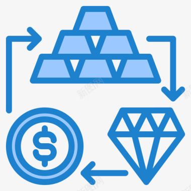金锭投资87蓝色图标