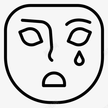 情感脸面具图标