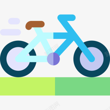 自行车活动生活方式44平板图标