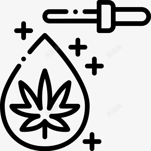 血清大麻14线性svg_新图网 https://ixintu.com 血清 大麻 线性