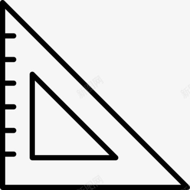 三角尺165型直线型图标