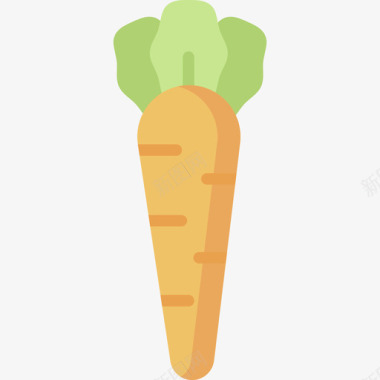 胡萝卜健康食品52扁平图标