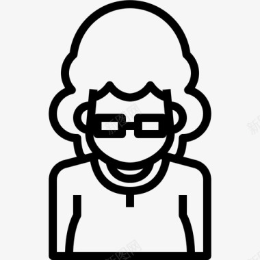 老妇人化身女图标