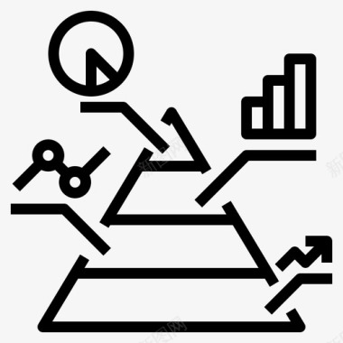 金字塔数据分析17轮廓图标