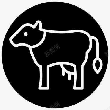 奶牛动物农场家畜图标
