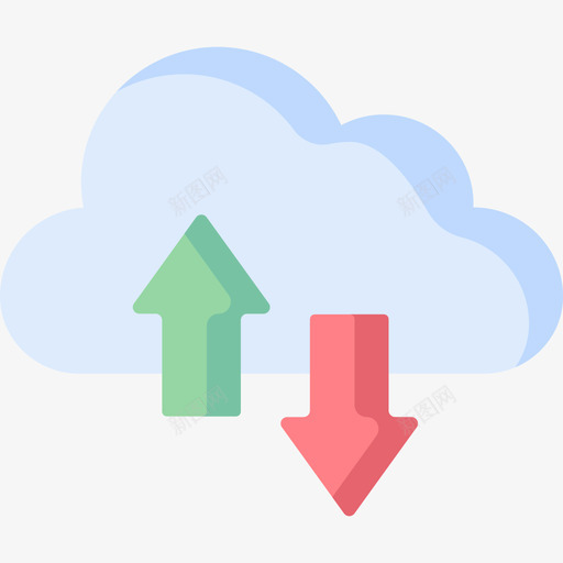 文件云计算网络5平面svg_新图网 https://ixintu.com 文件 云计算 网络 平面