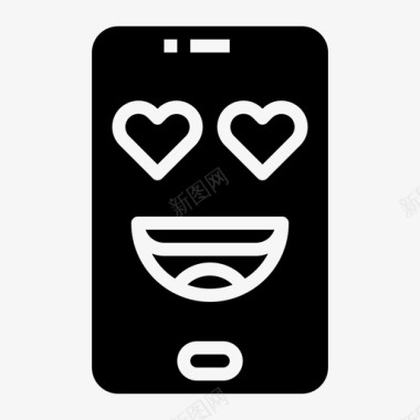 爱情短信智能手机技术7填充图标