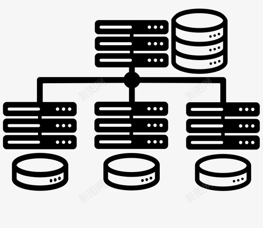 分布式计算分布式分布式数据库svg_新图网 https://ixintu.com 分布式 计算 数据库 服务器 网络 集群 统计学 数据 科学 人工智能