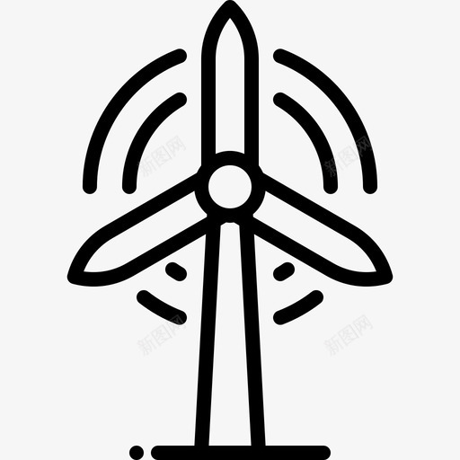 风车电气能源svg_新图网 https://ixintu.com 涡轮机 风车 电气 能源 动力 风力 电力