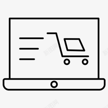 在线笔记本电脑在线购物图标