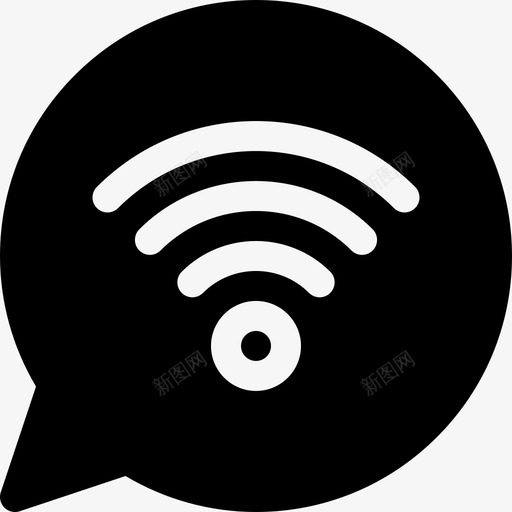 Wifi聊天25已填充svg_新图网 https://ixintu.com Wifi 聊天 填充