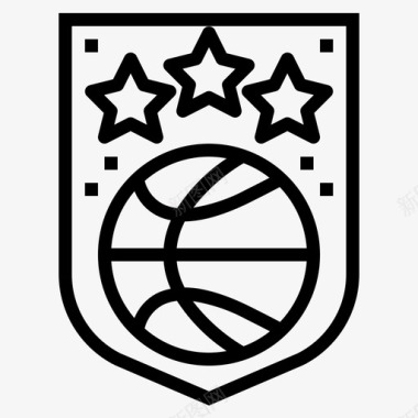 徽章篮球盾牌图标