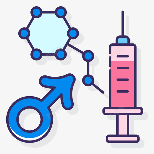 激素疗法药物3线性颜色svg_新图网 https://ixintu.com 激素 疗法 药物 线性 颜色