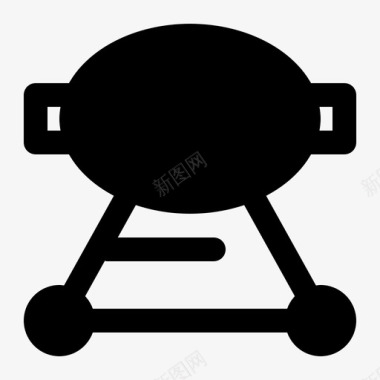 烧烤烹饪厨房工具雕文图标