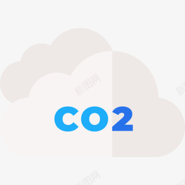 二氧化碳自然灾害37平坦图标