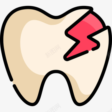 有缺口牙医78线性颜色图标
