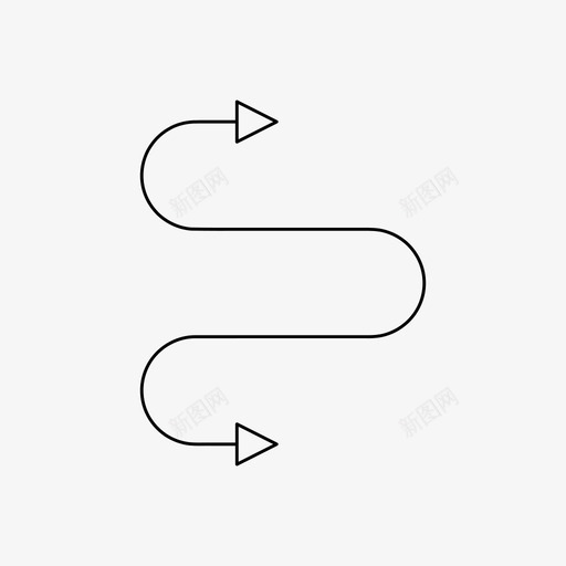 双向右箭头细箭头svg_新图网 https://ixintu.com 箭头 双向