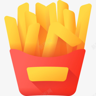 炸薯条instagram重点报道食物2颜色图标