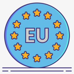 欧盟PNG图欧盟gdpr图标线颜色高清图片
