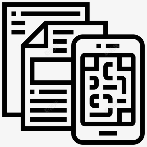 文档代码qrsvg_新图网 https://ixintu.com 文档 代码 qr 扫描 智能 手机 条形码 QRCodeLine1