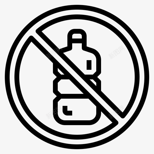 无塑料瓶塑料污染19线性svg_新图网 https://ixintu.com 塑料瓶 塑料 污染 线性