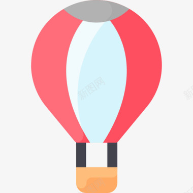 热气球运输187扁平图标
