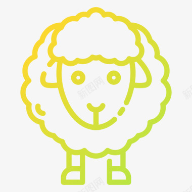 绵羊复活节99渐变色图标