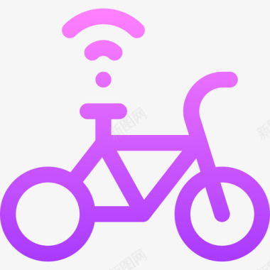 自行车物联网191线性颜色图标