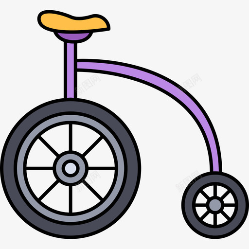 自行车马戏团105彩色svg_新图网 https://ixintu.com 自行车 马戏团 彩色