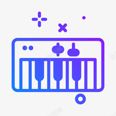 钢琴玩具50渐变图标