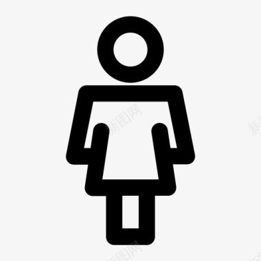 女厕餐厅卫生间图标