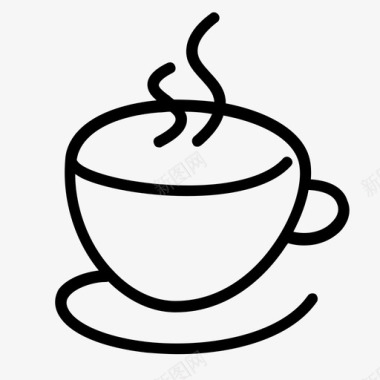 热咖啡咖啡店饮料图标