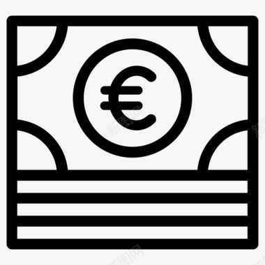 货币欧元支付图标