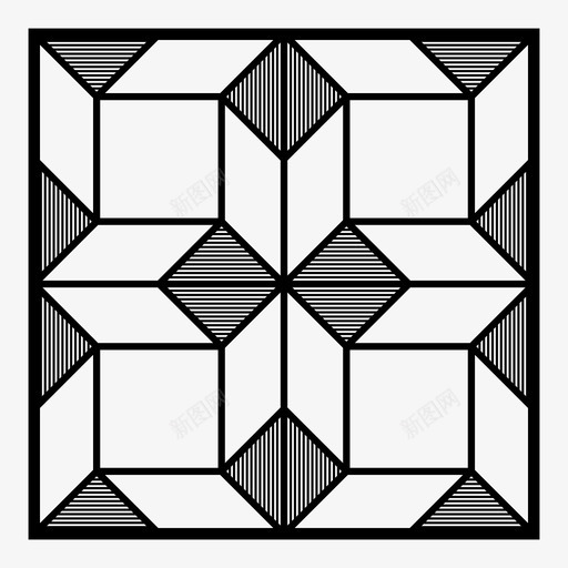 拼接手工针线svg_新图网 https://ixintu.com 拼接 手工 针线 被子 拼凑 对称