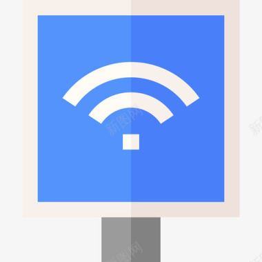 Wifi信号和禁令7平坦图标