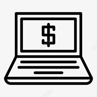 笔记本电脑收入设备收入图标