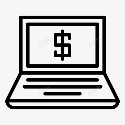 笔记本电脑收入设备收入svg_新图网 https://ixintu.com 收入 笔记本 电脑 技术 设备 工资 现代