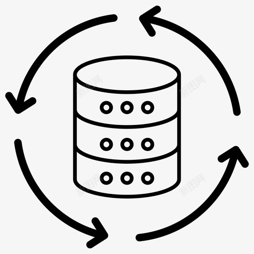 数据集成备份系统数据转换svg_新图网 https://ixintu.com 数据 集成 转换 备份 系统 交换 数据分析 向量 图标