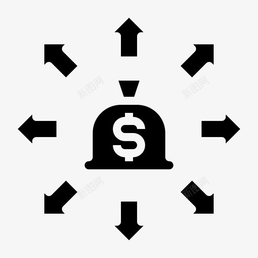 钱袋项目管理45填充svg_新图网 https://ixintu.com 钱袋 项目管理 填充