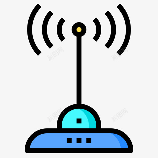 天线飞行器1线型彩色svg_新图网 https://ixintu.com 天线 飞行器 线型 彩色