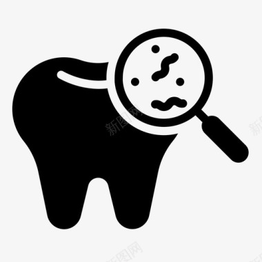 细菌牙科护理牙医图标