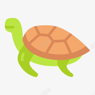 海龟宠物10扁平图标