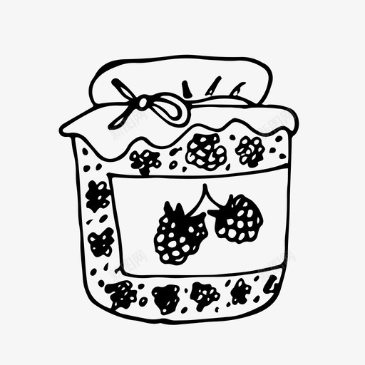 一罐果酱罐头食品svg_新图网 https://ixintu.com 一罐 果酱 罐头 食品 手绘